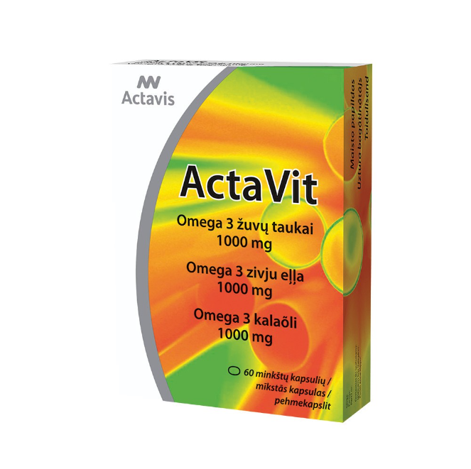 ActaVit Omega-3 1000 Fish Oil, 60 capsules
