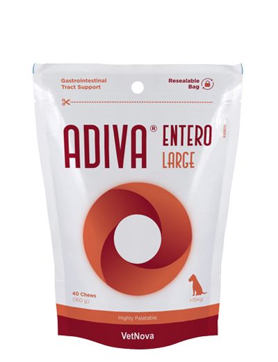 Adiva Entero Large Breed - Supplement for Pets with Diarrhea, 40 chewables