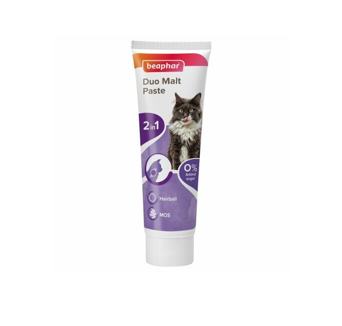 Beaphar Duo-Malt Paste - Natural Intestinal Tract Cleansing for Cats, 100g