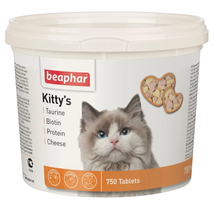 Beaphar Kitty'S Mix - Treat with Vitamins for Cats, 750 tablets