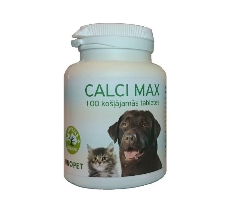 Calci Max Calcium Supplement for Dogs and Cats Bone Heatlh, 100 tablets