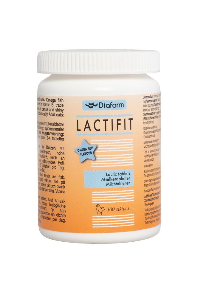 Diafarm Lactifit Lactic Omega-3 Supplement for Cats, 100 tablets