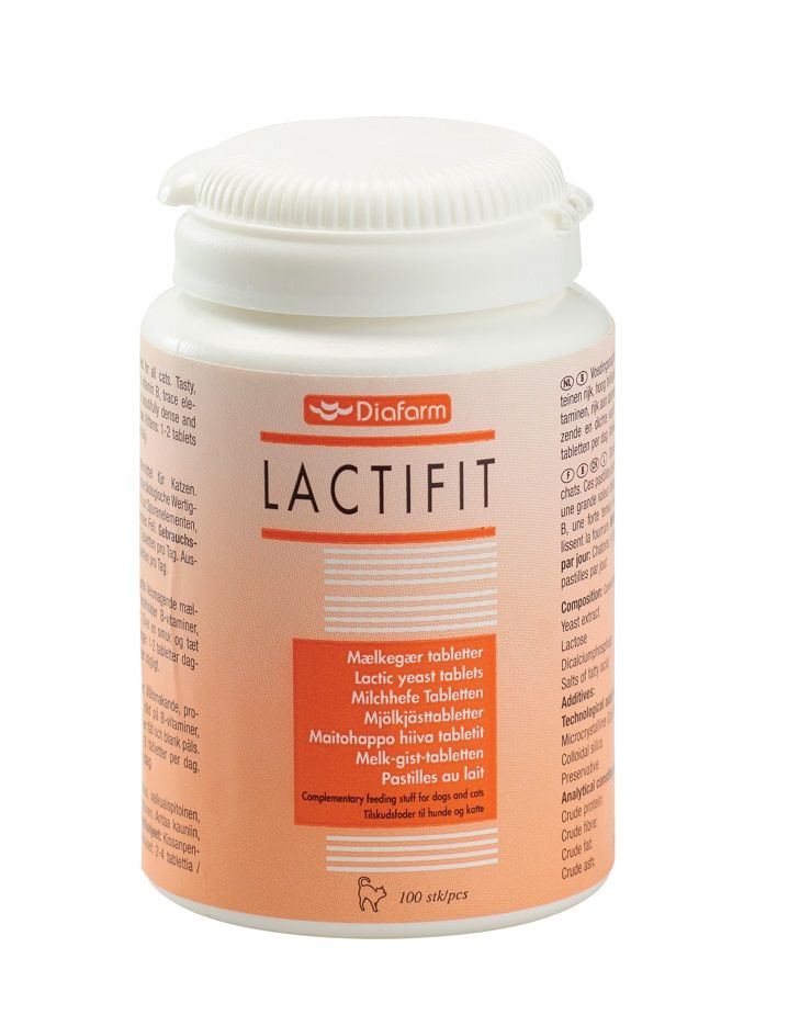 Diafarm Lactifit Lactic Milk Tablets for Cats, 100 tablets