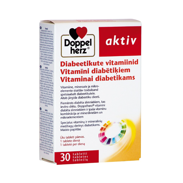 Doppelherz Aktiv Vitamins for Diabetic Patients, 30 tablets