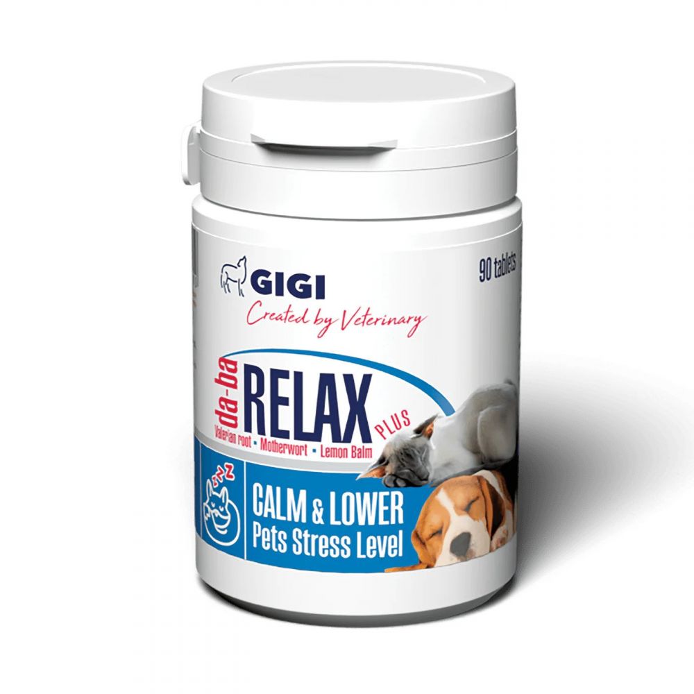 Gigi Da-Ba Relax Plus Calming Supplement for Dogs and Cats, 30 tablets