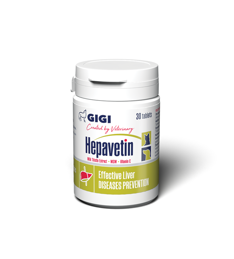 Gigi Hepavetin - Liver Health Supplement for Dogs and Cats, 30 tablets