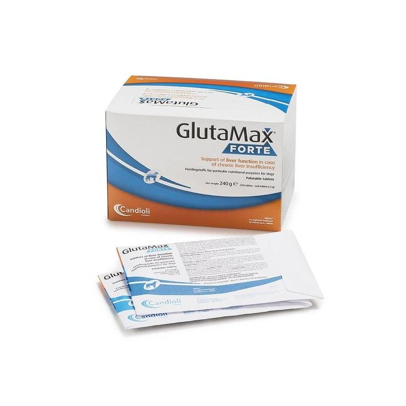 Glutamax Forte - Supplement for Chronic Liver Failure for Dogs, 120 Tablets