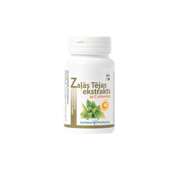 Green Tea Extract With Vitamin C 250 mg, 60 capsules