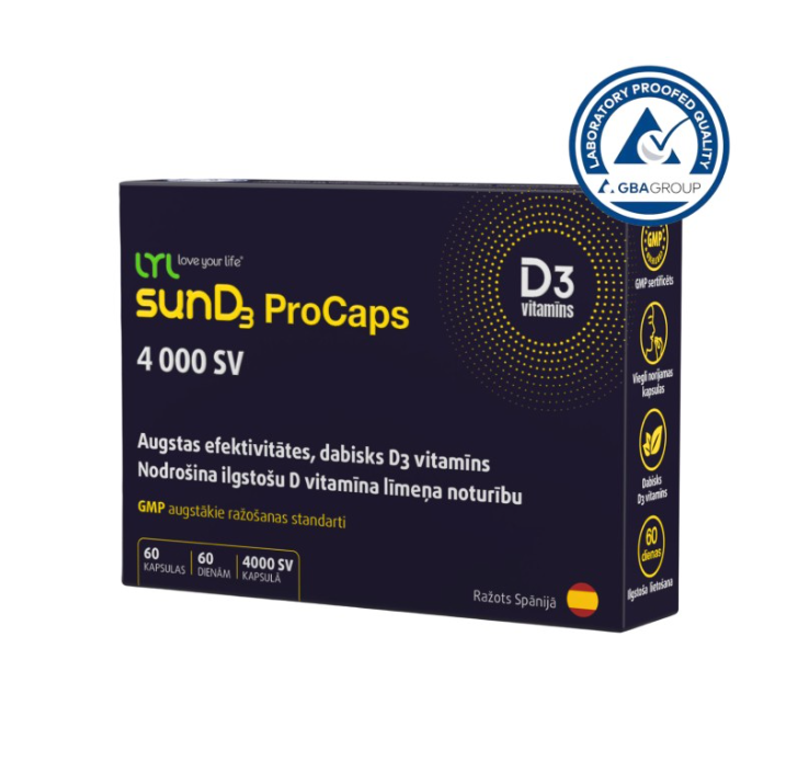 LYL sunD3 ProCaps 4000 IU, 60 capsules