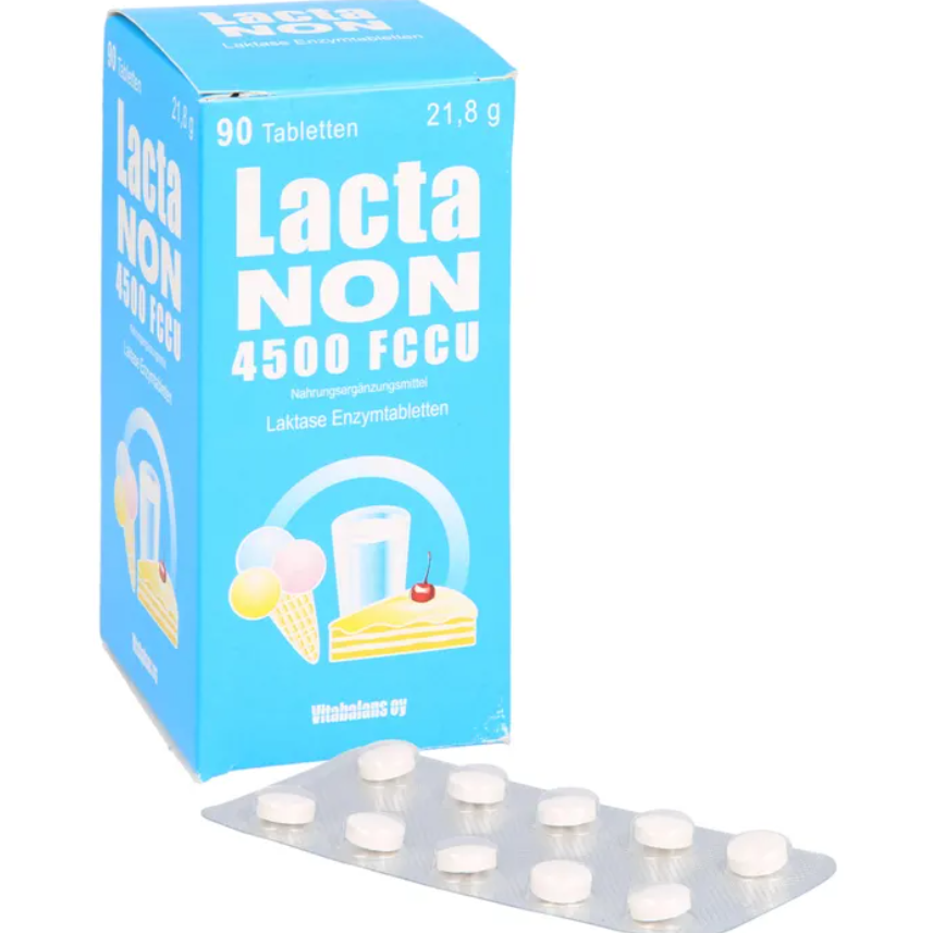 Lacta Non 4500 FCCU (lactase enzyme), 90 tablets