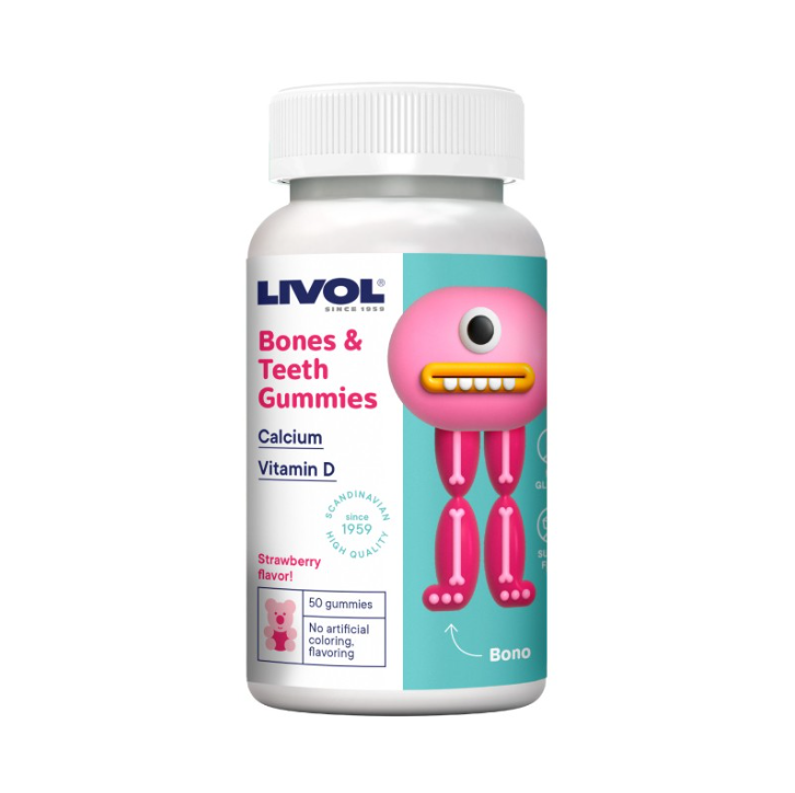 Livol Bones & Teeth, 50 chewable pastilles