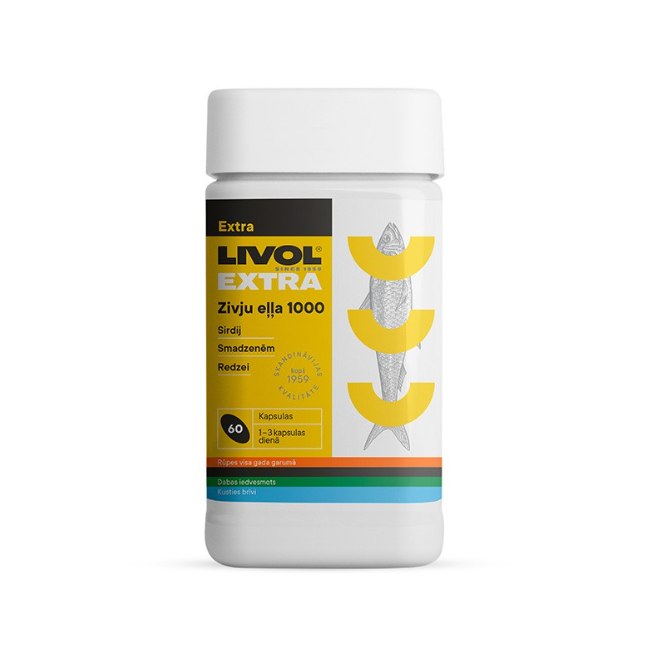 LIVOL EXTRA Fish Oil 1000mg, 60 capsules