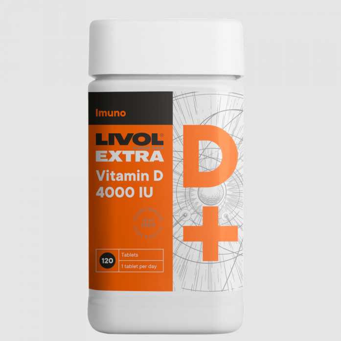 LIVOL EXTRA Vitamin D 4000 IU, 120 tablets