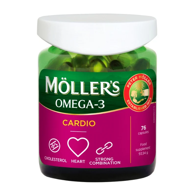 Möller's Omega-3 Cardio Fish Oil, 76 capsules