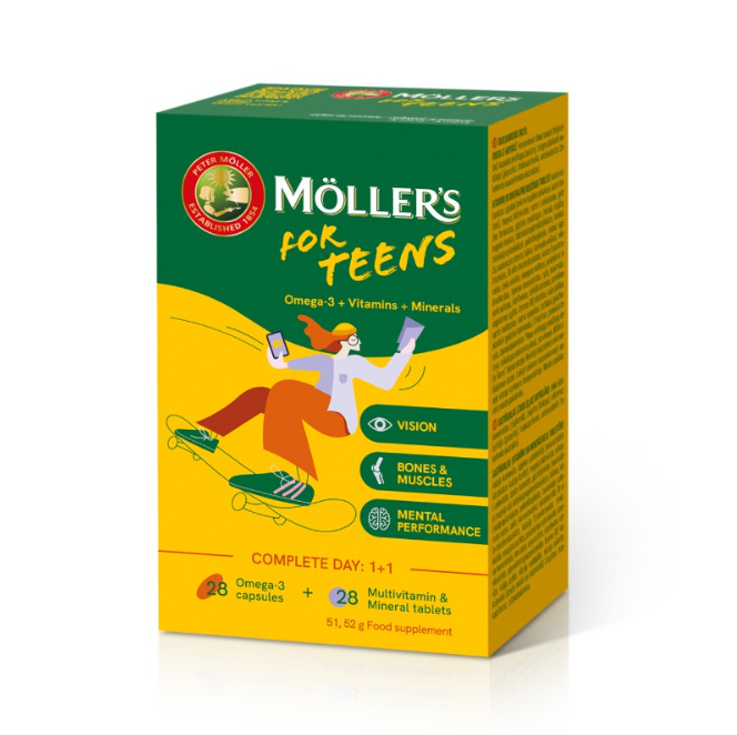 Möller's for Teens, 28 capsules + 28 tablets