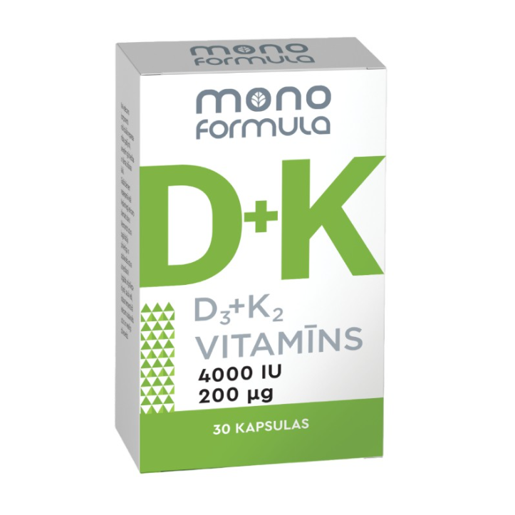 Mono Formula - Vitamin D3+K2, 30 capsules