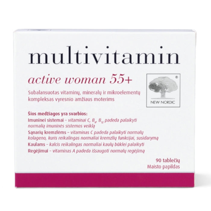 New Nordic Multivitamin Active Woman 55+, 90 tablets