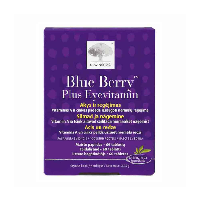 New Nordic Blue Berry Plus Eyevitamin, 60 tablets