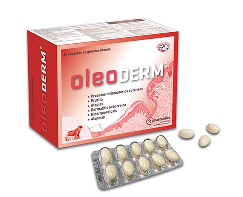 Oleoderm - Supplement for Animals in Case of Skin Damage, 60 tablets