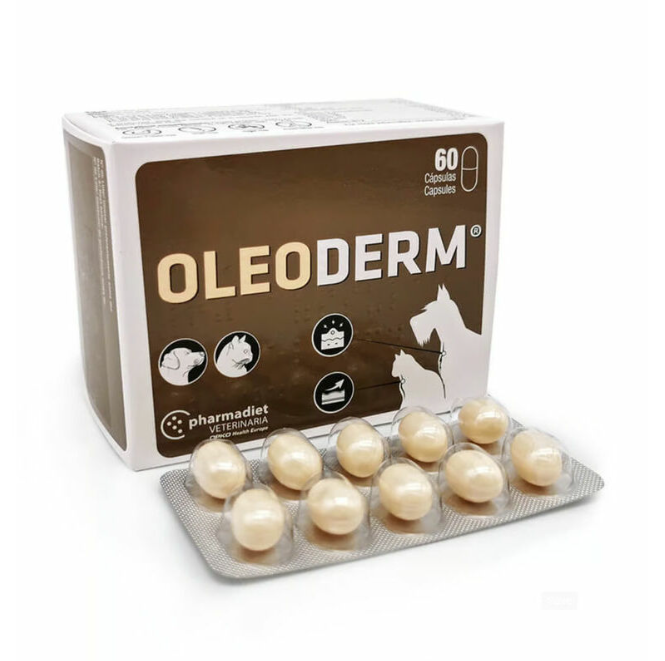 Oleoderm - Supplement for Animals in Case of Skin Damage, 60 tablets