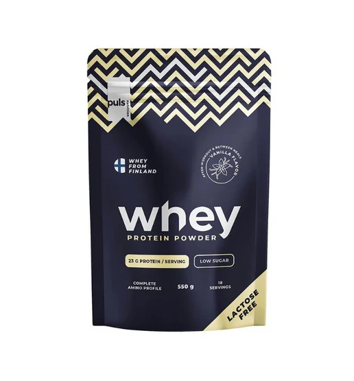 Puls Whey Vanilla Protein Powder Lactose Free, 550 g