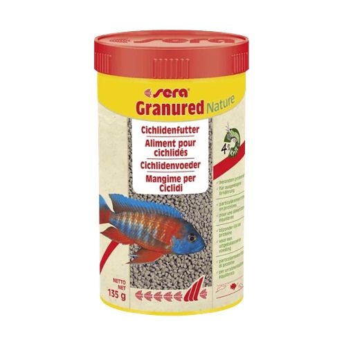 Sera Granured - Premium Carnivorous Cichlid Pellet Food, 135 g