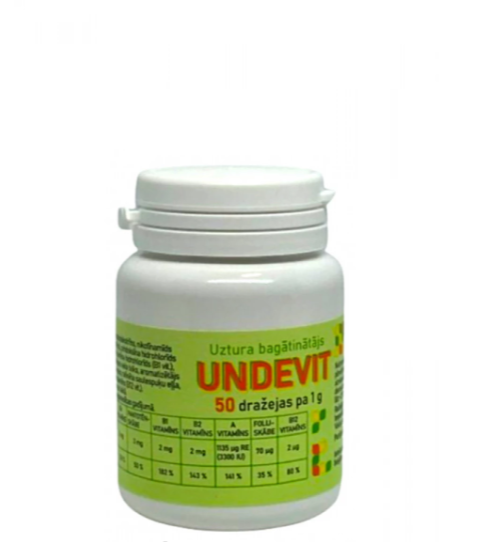 Undevit, 50 tablets