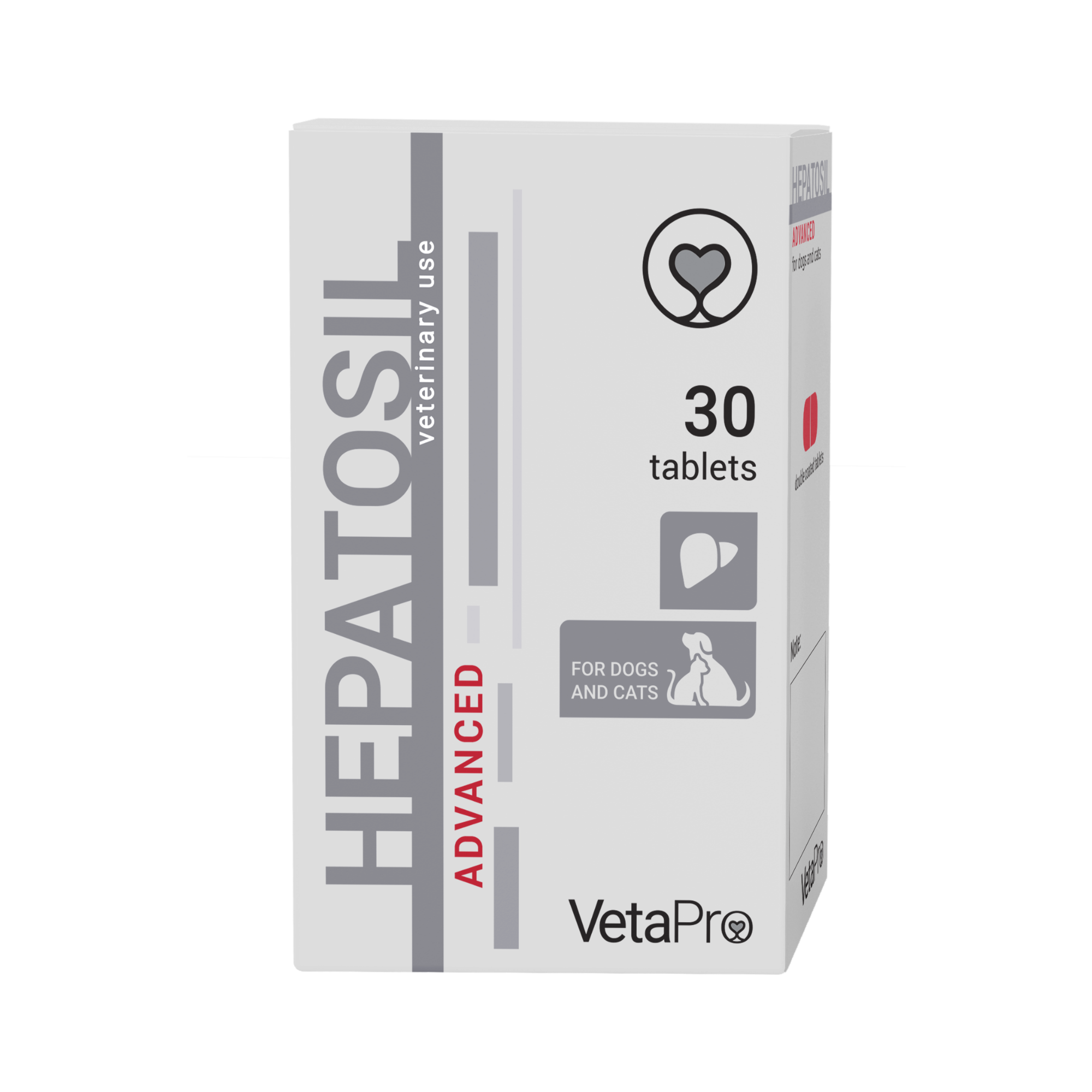 VetaPro Hepatosil Adv - Supplement for Dogs and Cats Liver Health, 30 tablets