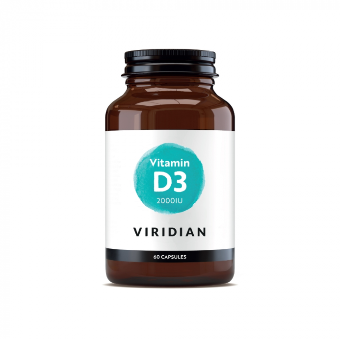 VIRIDIAN Vitamin D3 2000IU Vegan, 60 capsules
