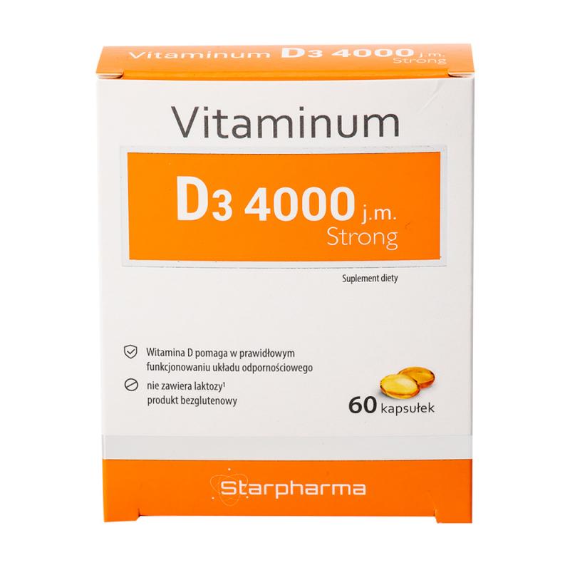 Vitaminum D3 4000IU Strong, 60 capsules