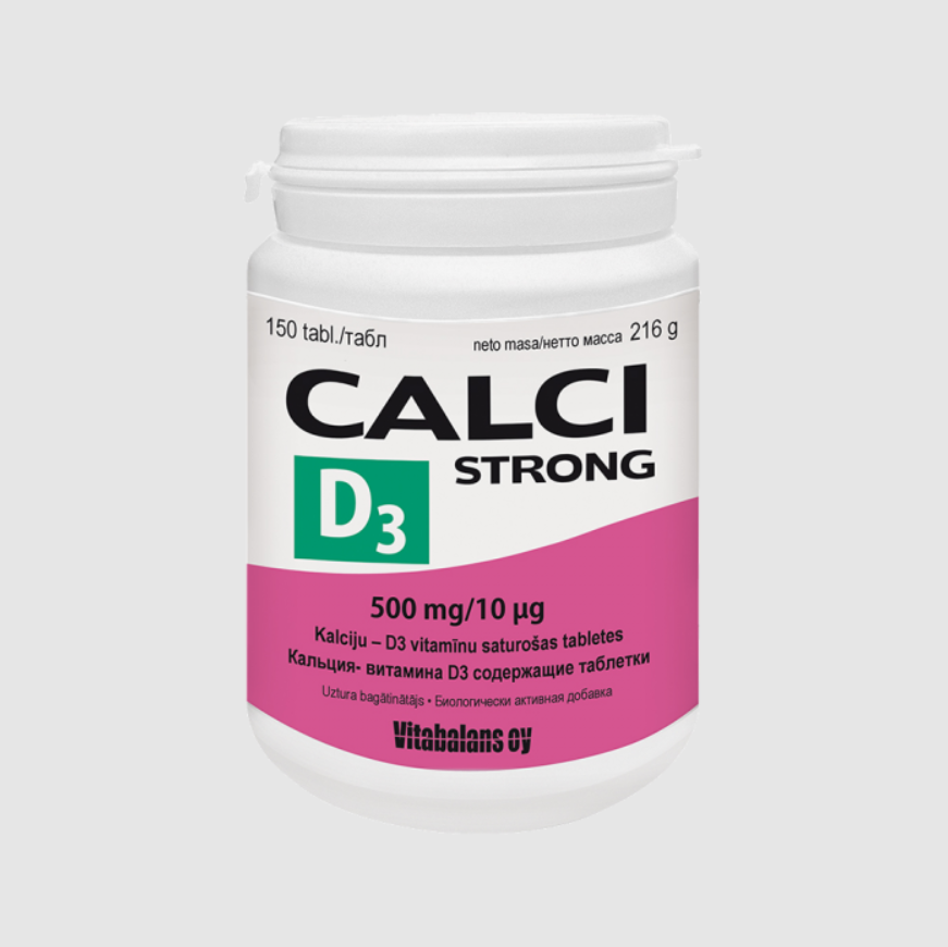 Calci Strong + D3, 150 tablets