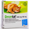 Drontal Deworming Tablets for Cats, 230mg/20mg, 2 pcs