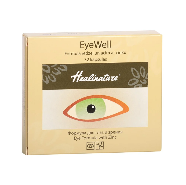 Healinature EyeWell Formula with Zinc for Vision and Eyes, 32 capsules