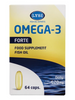 Lysi Omega-3 Forte Fish Oil, 1000 mg, 64 capsules