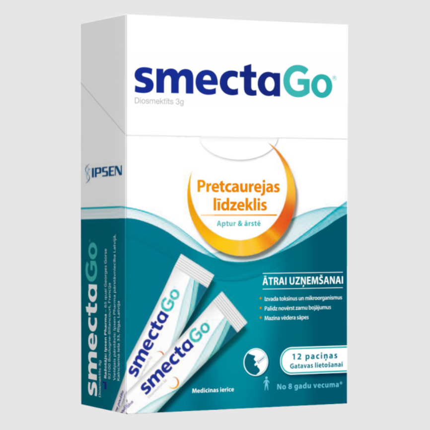 SmectaGo Ready-to-use Suspension, 12 sachets